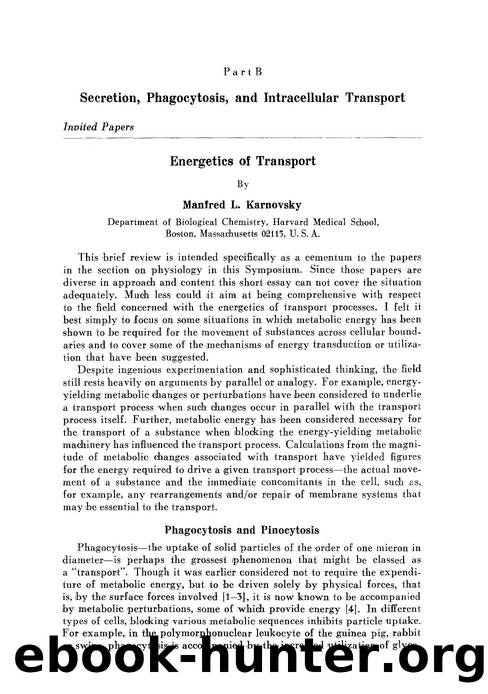 Energetics of transport by Unknown