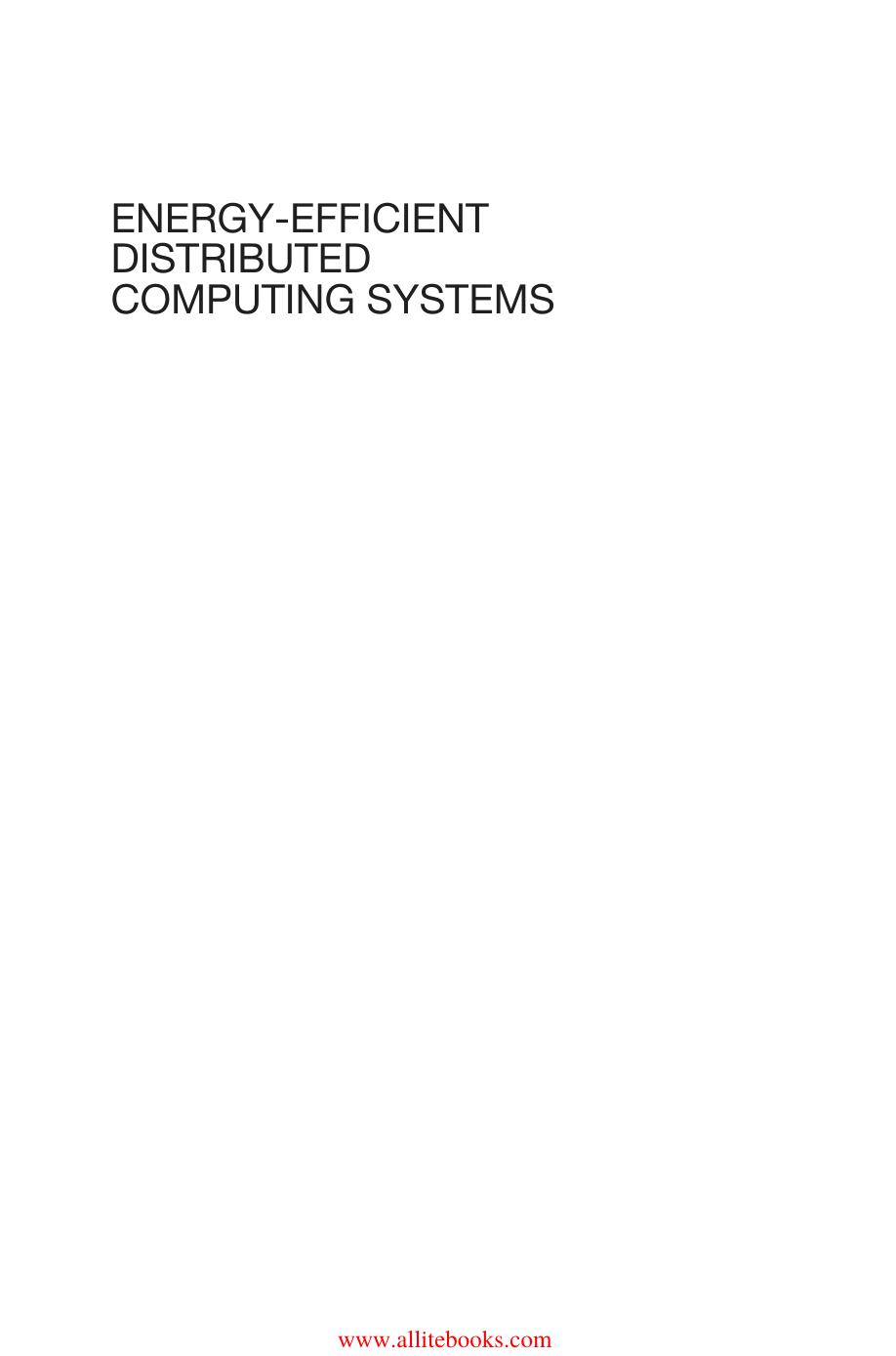 Energy Efficient Distributed Computing Systems by Unknown