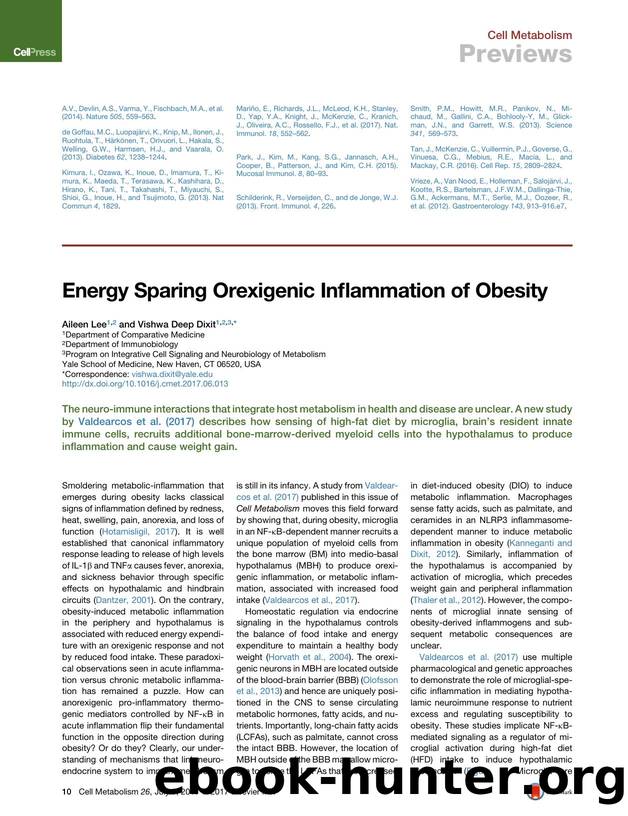 Energy Sparing Orexigenic Inflammation of Obesity by Aileen Lee & Vishwa Deep Dixit