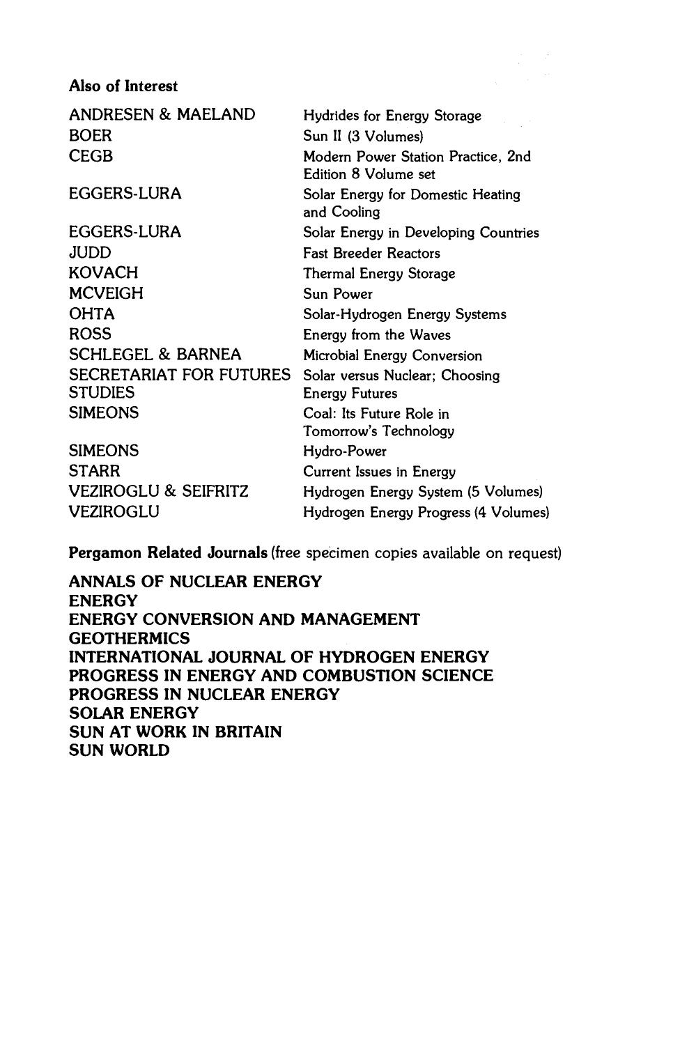 Energy Storage. A Vital Element in Mankind's Quest for Survival and Progress by Joseph Silverman (Eds.)