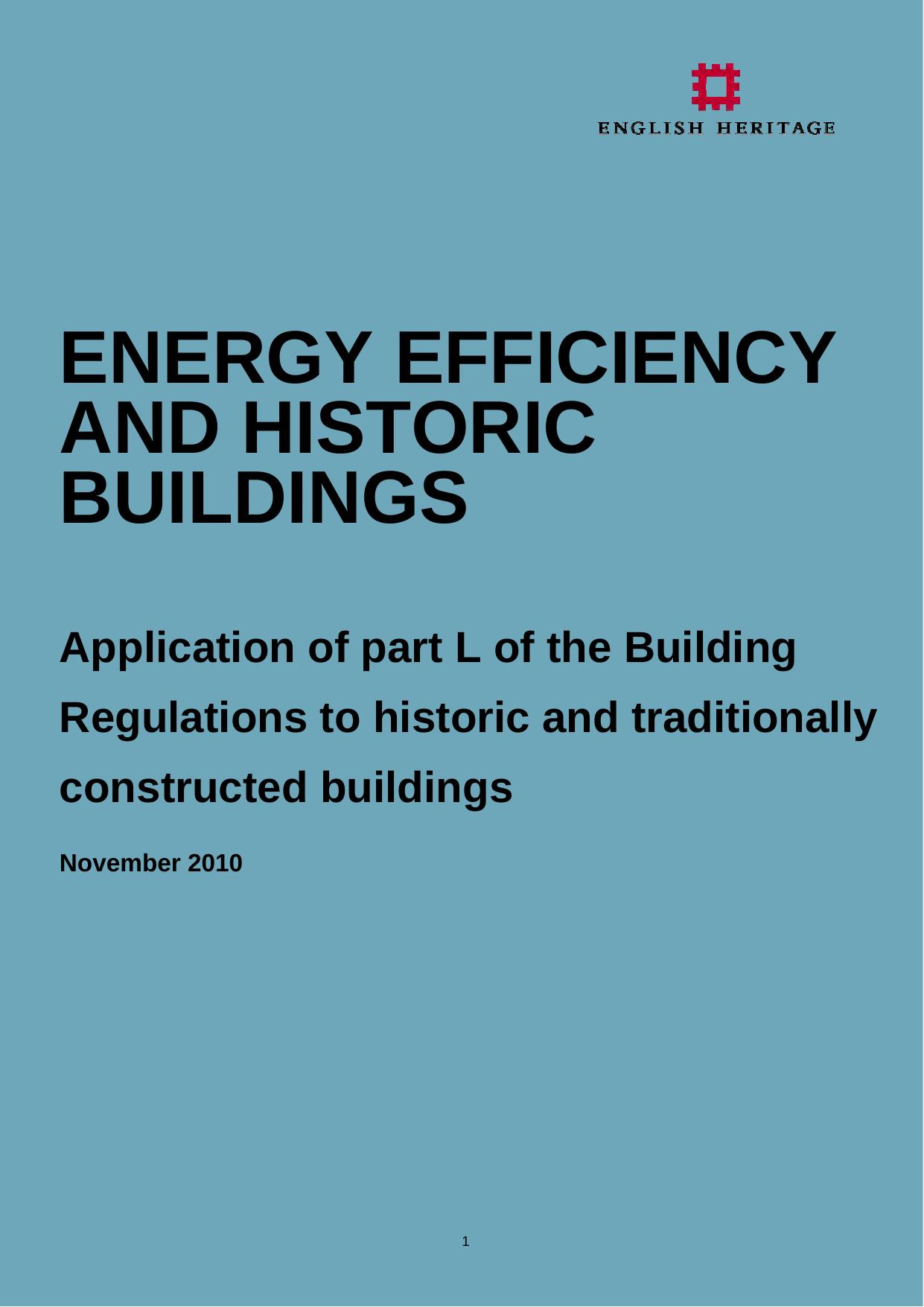 Energy efficiency and historic buildings by English Heritage