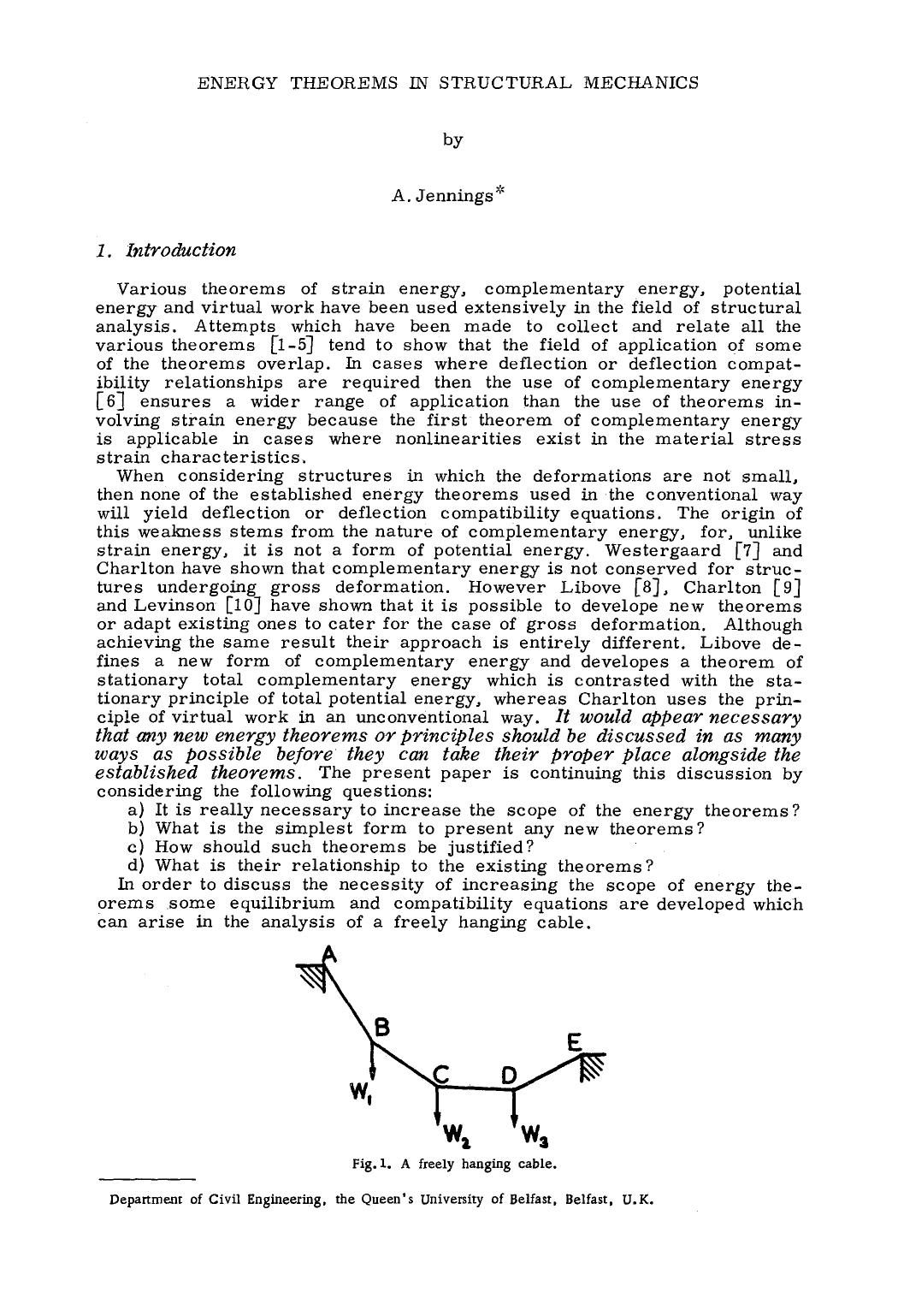 Energy theorems in structural mechanics by Unknown