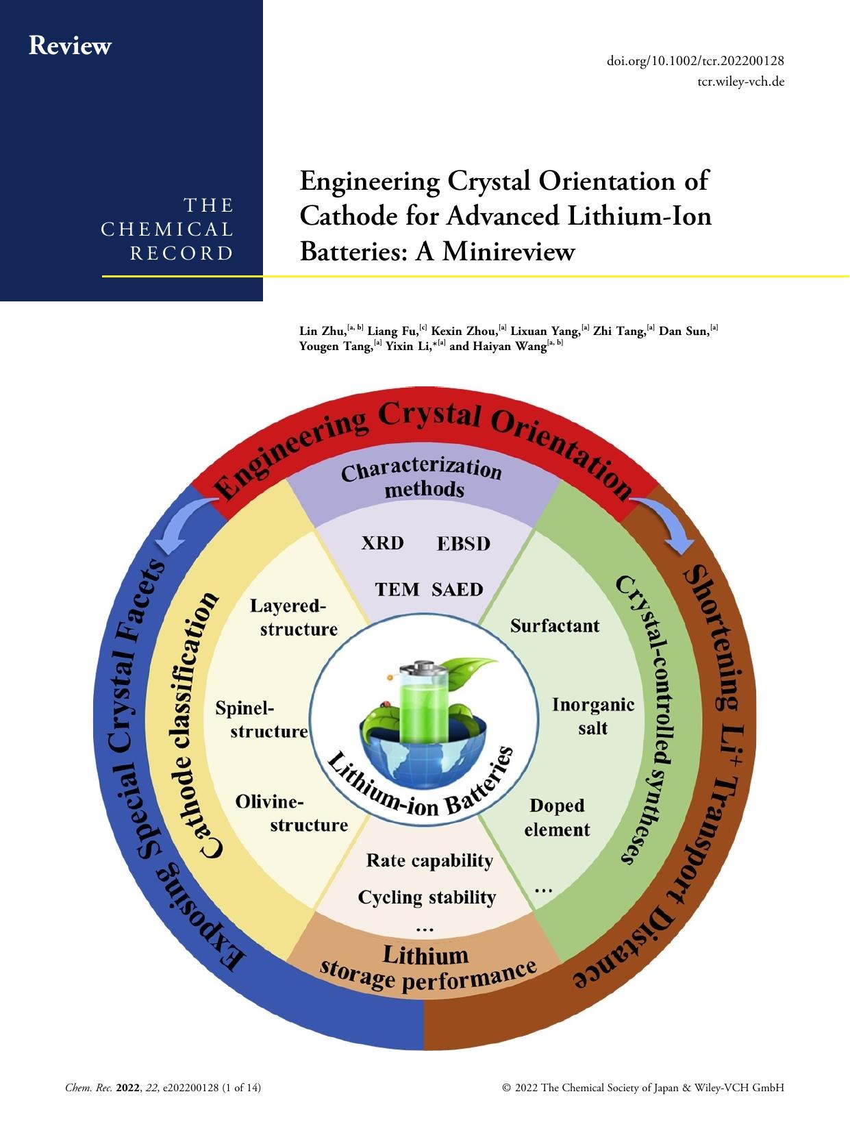 Engineering Crystal Orientation of Cathode for Advanced LithiumâIon Batteries: A Minireview by Unknown