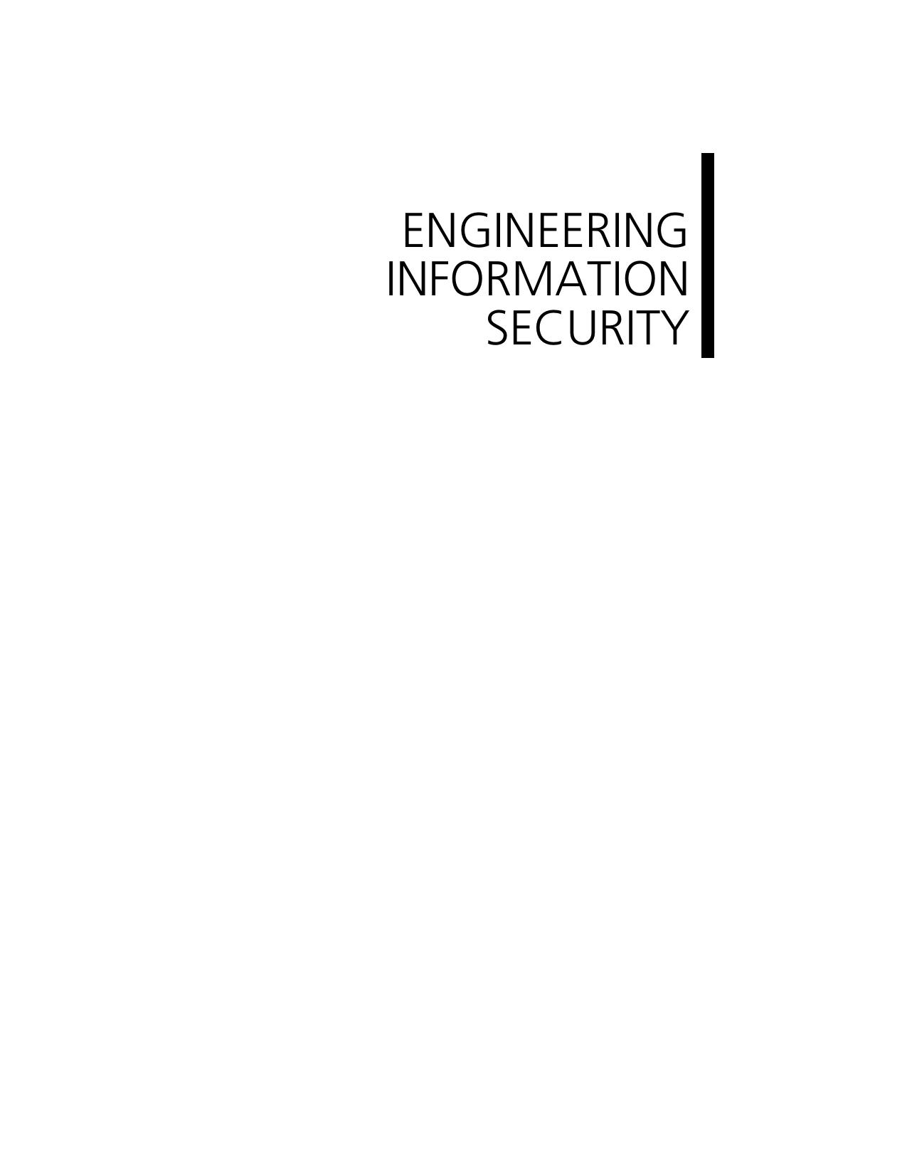 Engineering Information Security: The Application of Systems Engineering Concepts to Achieve Information Assurance 2nd Edition by 4<8=8AB@0B>@