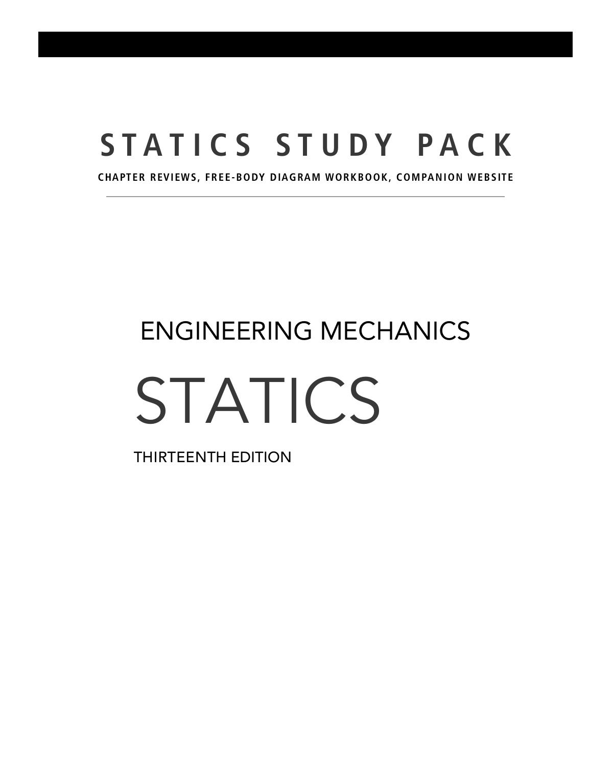 Engineering Mechanics: Statics, Study Pack by Russell C. Hibbeler