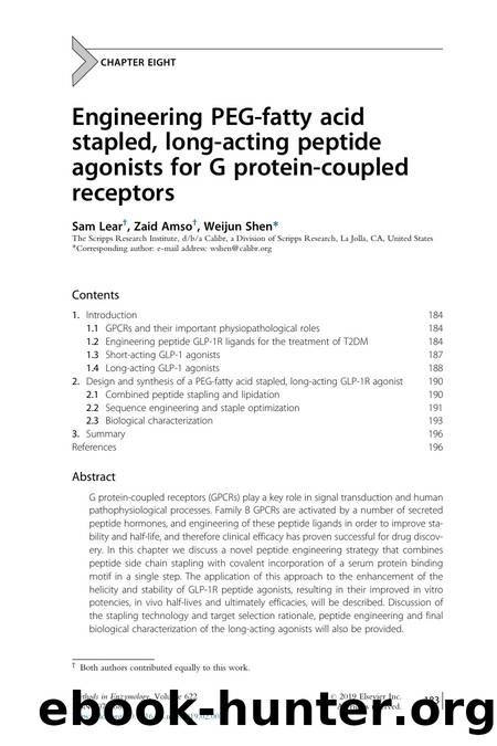 Engineering PEG-fatty acid stapled, long-acting peptide agonists for G protein-coupled receptors by Sam Lear & Zaid Amso & Weijun Shen
