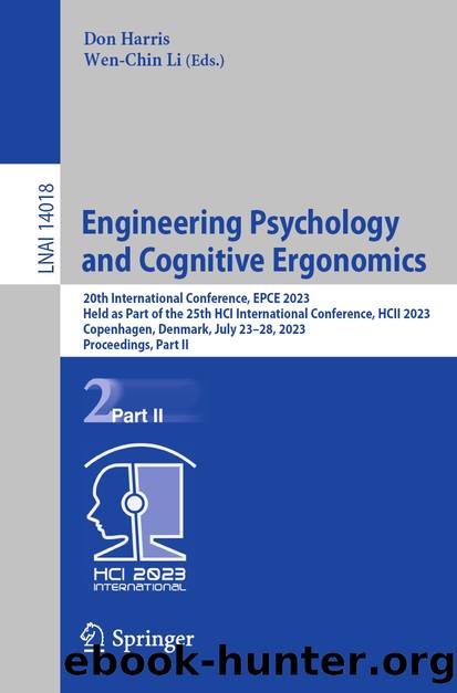 Engineering Psychology and Cognitive Ergonomics by Unknown