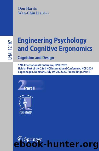 Engineering Psychology and Cognitive Ergonomics. Cognition and Design by Unknown