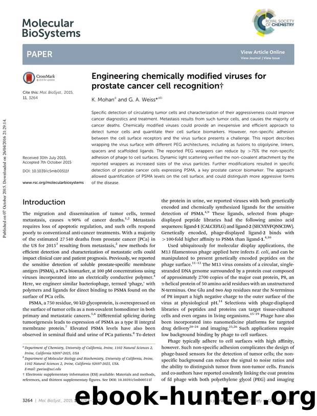 Engineering chemically modified viruses for prostate cancer cell recognition by K. Mohan & G. A. Weiss