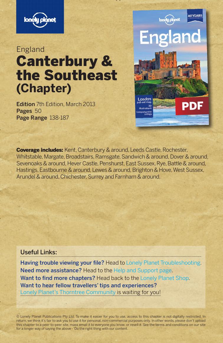 England 7 - Canterbury & the Southeast (Chapter) by Lonely Planet