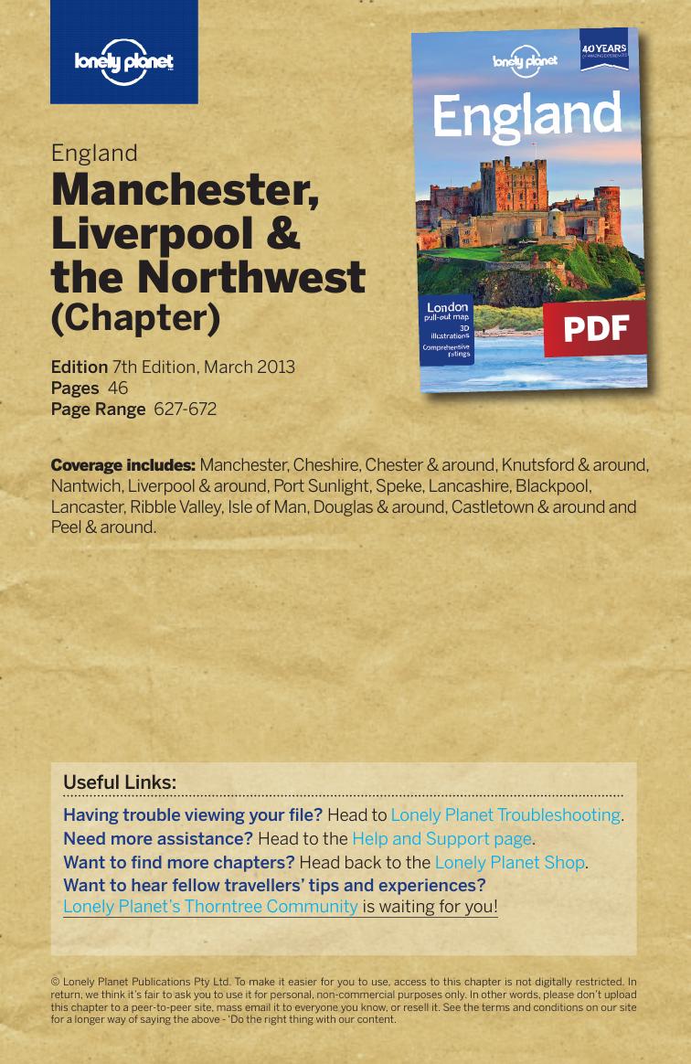 England 7 - Manchester, Liverpool & the Northwest (Chapter) by Lonely Planet