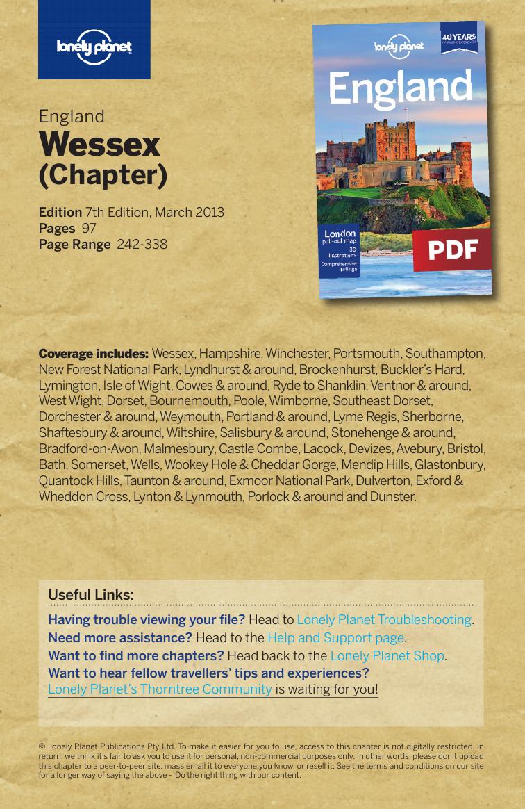 England 7 - Wessex (Chapter) by Lonely PLanet