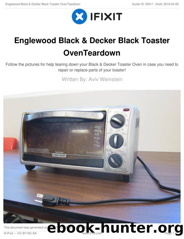 Englewood Black & Decker Black Toaster OvenTeardown by Unknown