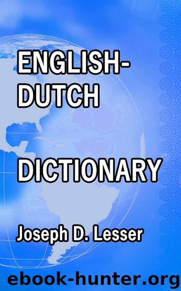 English Dutch Dictionary by Joseph D. Lesser