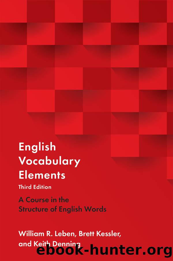 English Vocabulary Elements by William R. Leben