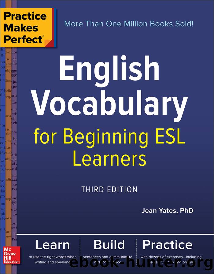 English Vocabulary for Beginning ESL Learners by Jean Yates