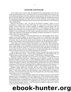 English and Welsh by J.R.R.Tolkien
