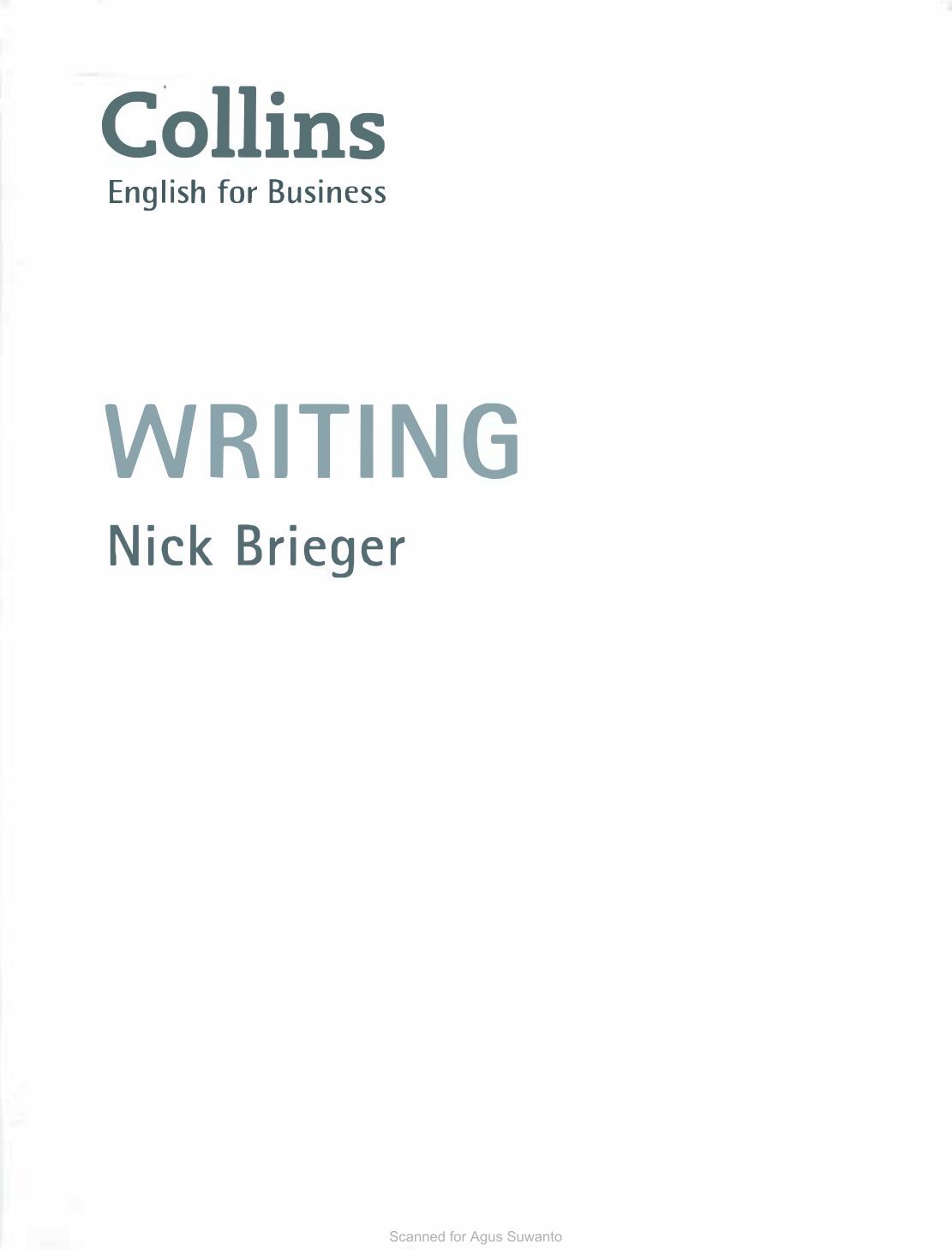 English for Business Writing by Brieger Nick
