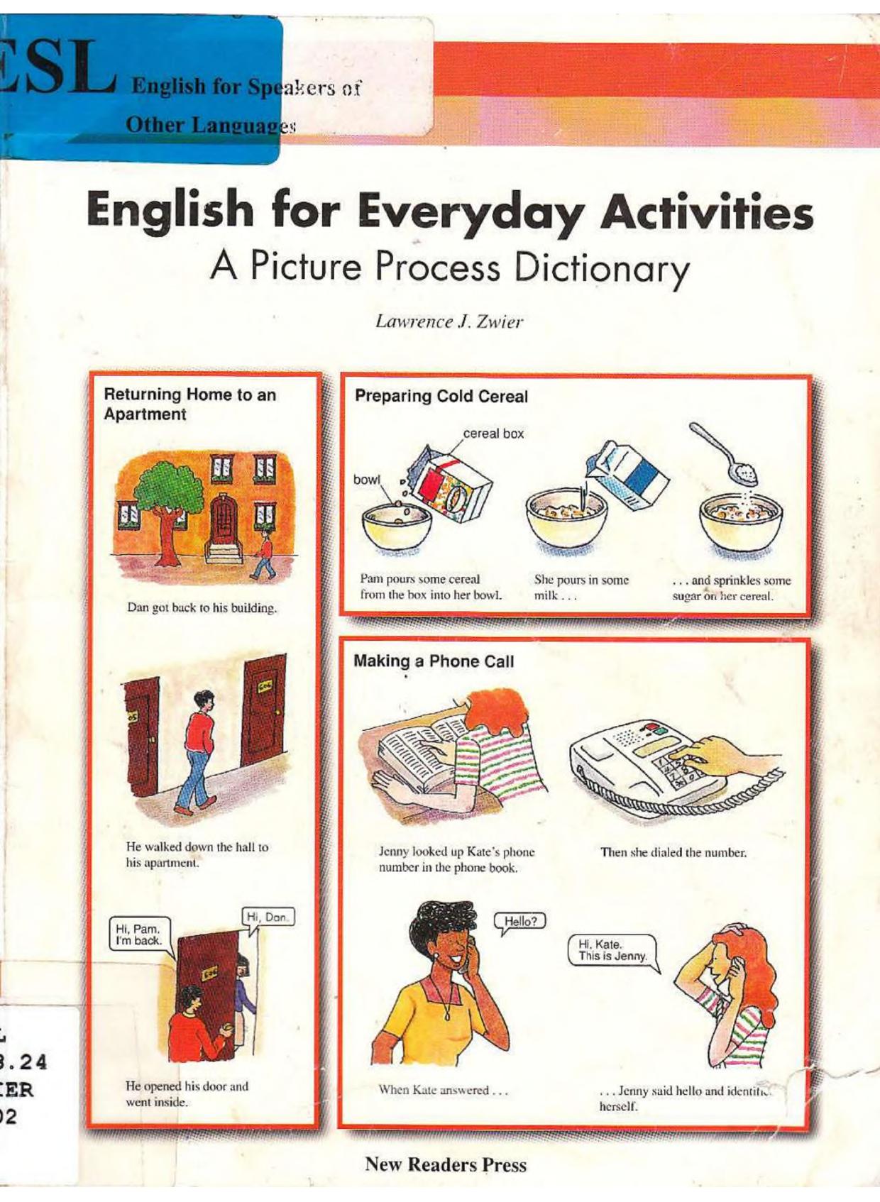 English for Everyday Activities: A Picture Process Dictionary by Lawrence J. Zwier
