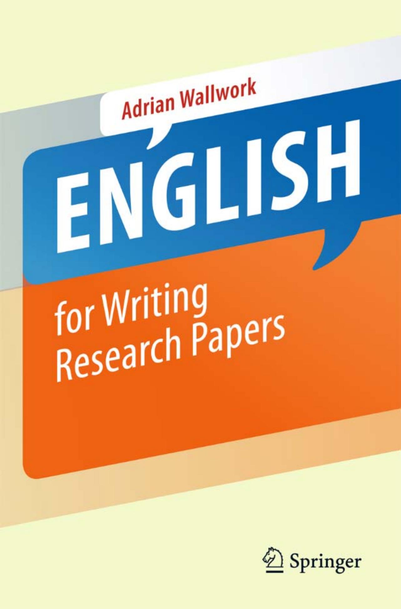 English for Writing Research Papers by Adrian Wallwork
