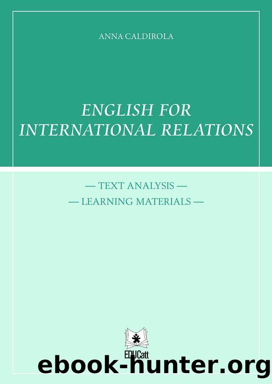 English for international relations by Caldirola Anna