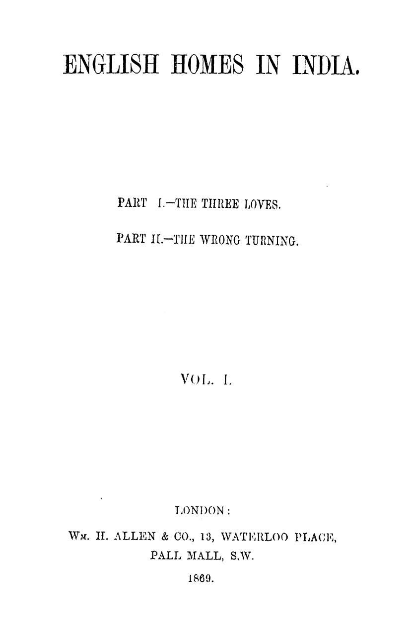 English homes in india. vol. 1 by 1869