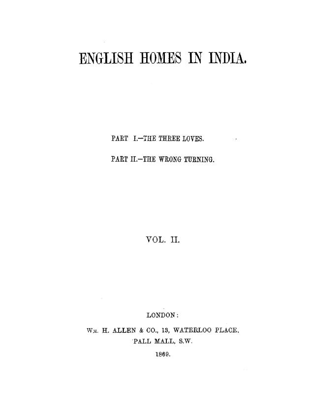 English homes in india. vol. 2 by 1869
