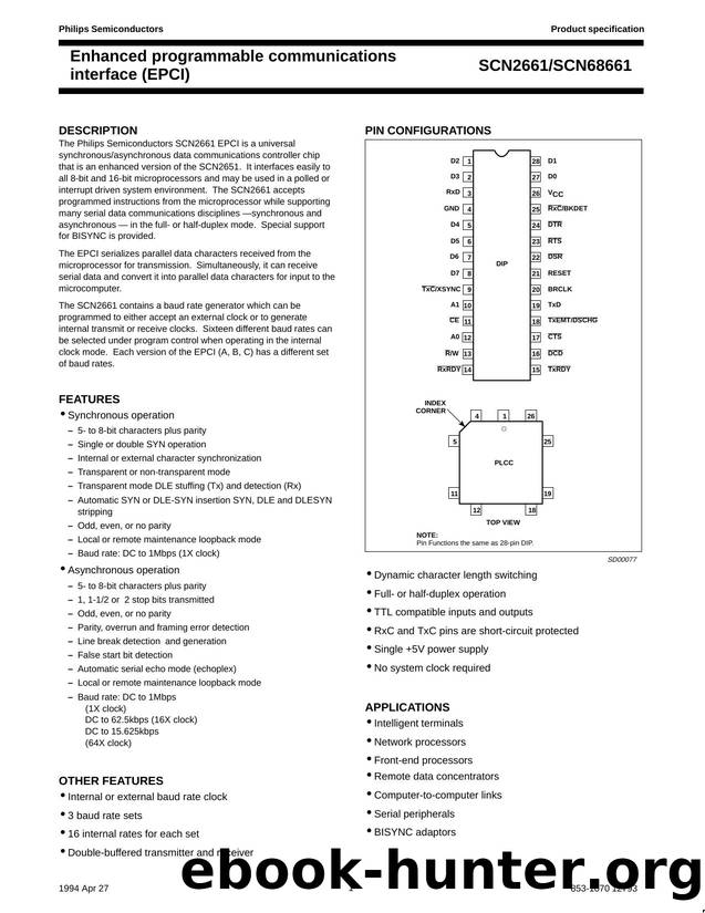 Enhanced programmable communications interface (EPCI) by Philips Semiconductors