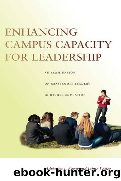 Enhancing Campus Capacity for Leadership : An Examination of Grassroots Leaders in Higher Education by Adrianna Kezar; Jaime Lester