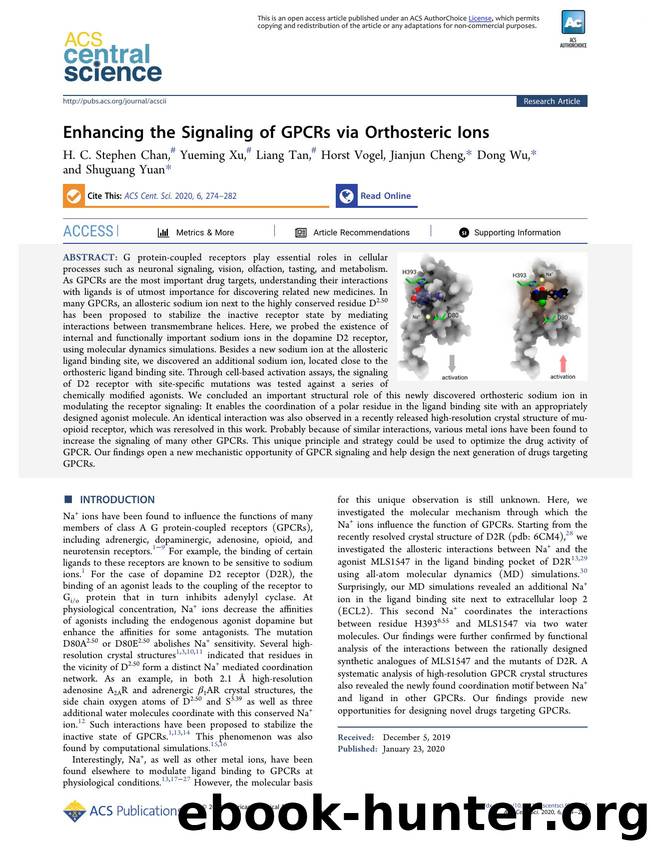 Enhancing the Signaling of GPCRs via Orthosteric Ions by unknow
