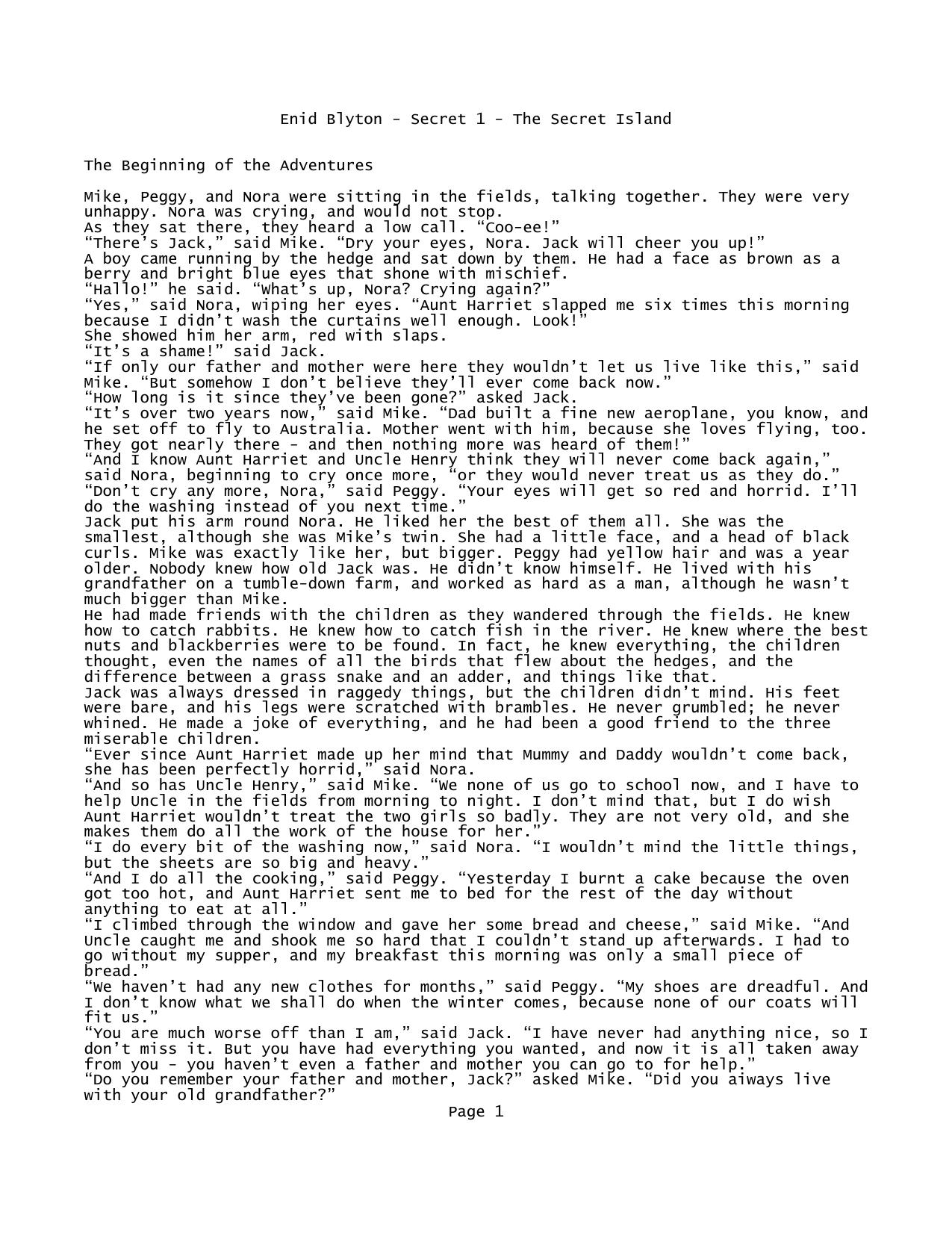 Enid Blyton - Secret 1 - The Secret Island - Notepad by DELL