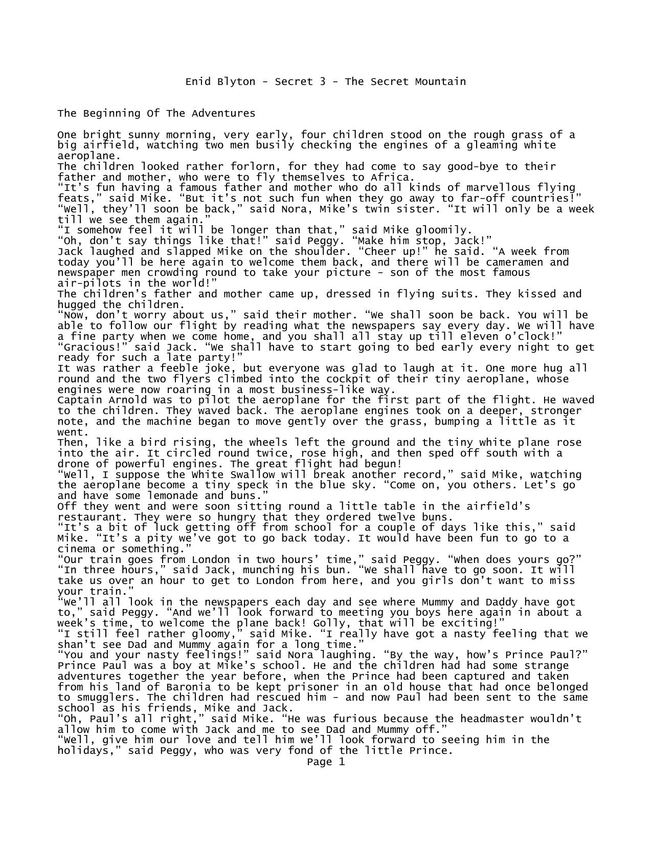 Enid Blyton - Secret 3 - The Secret Mountain - Notepad by DELL