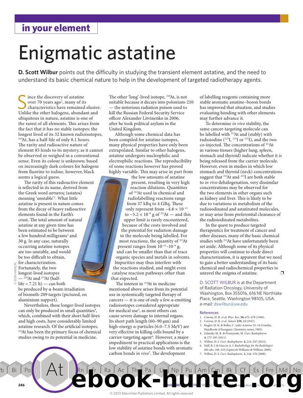Enigmatic astatine by D. Scott Wilbur