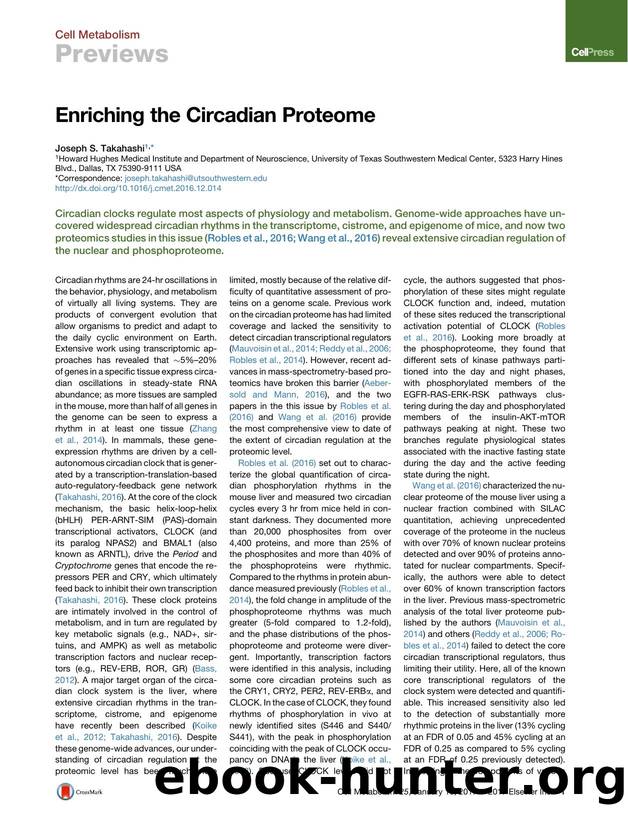 Enriching the Circadian Proteome by Joseph S. Takahashi