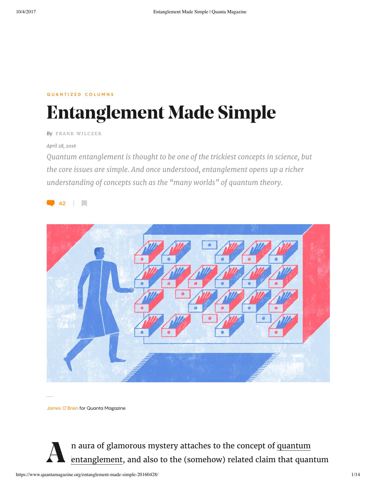 Entanglement Made Simple (2016) by Unknown