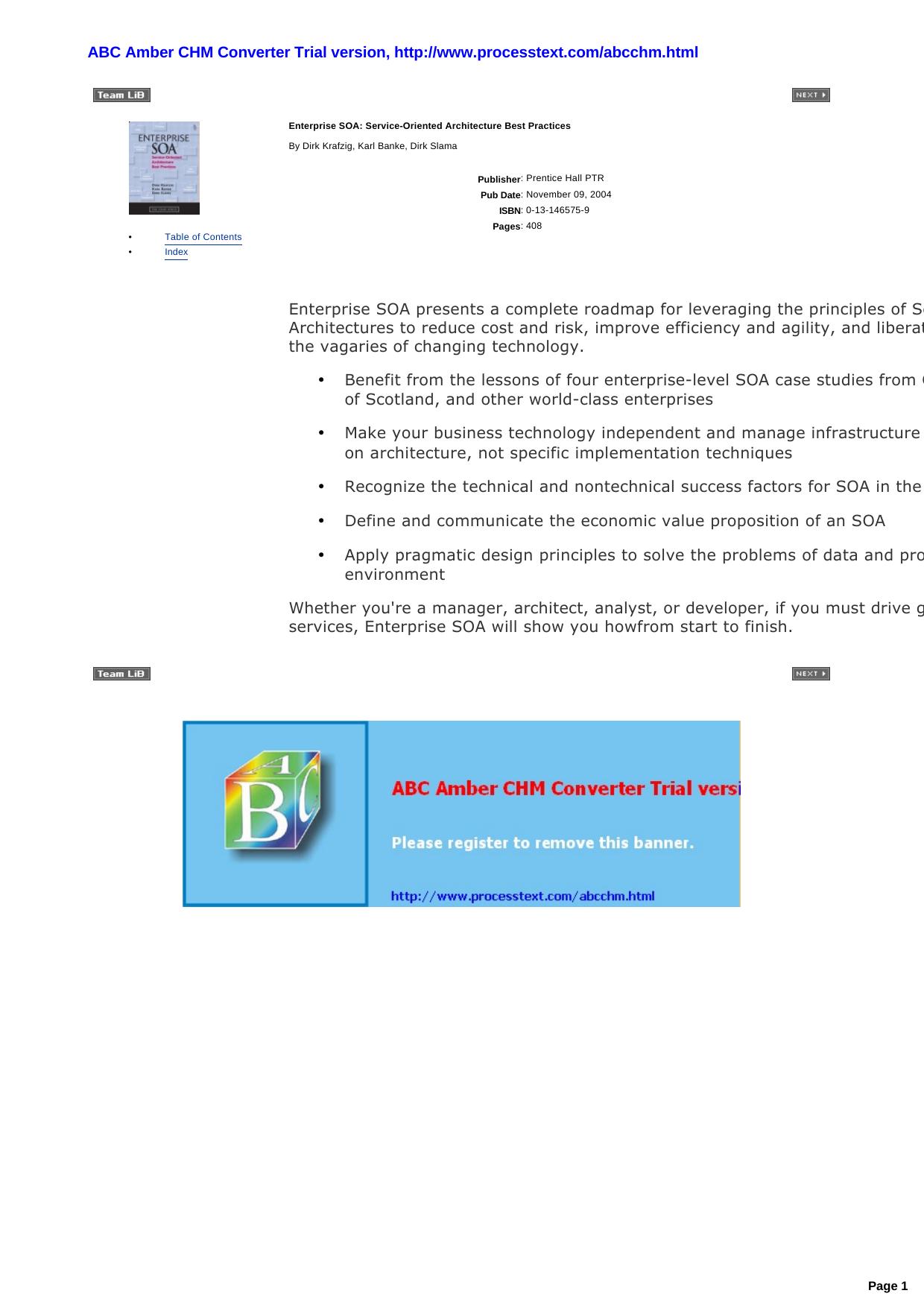 Enterprise SOA: Service-Oriented Architecture Best Practices by Dirk Krafzig Karl Banke Dirk Slama
