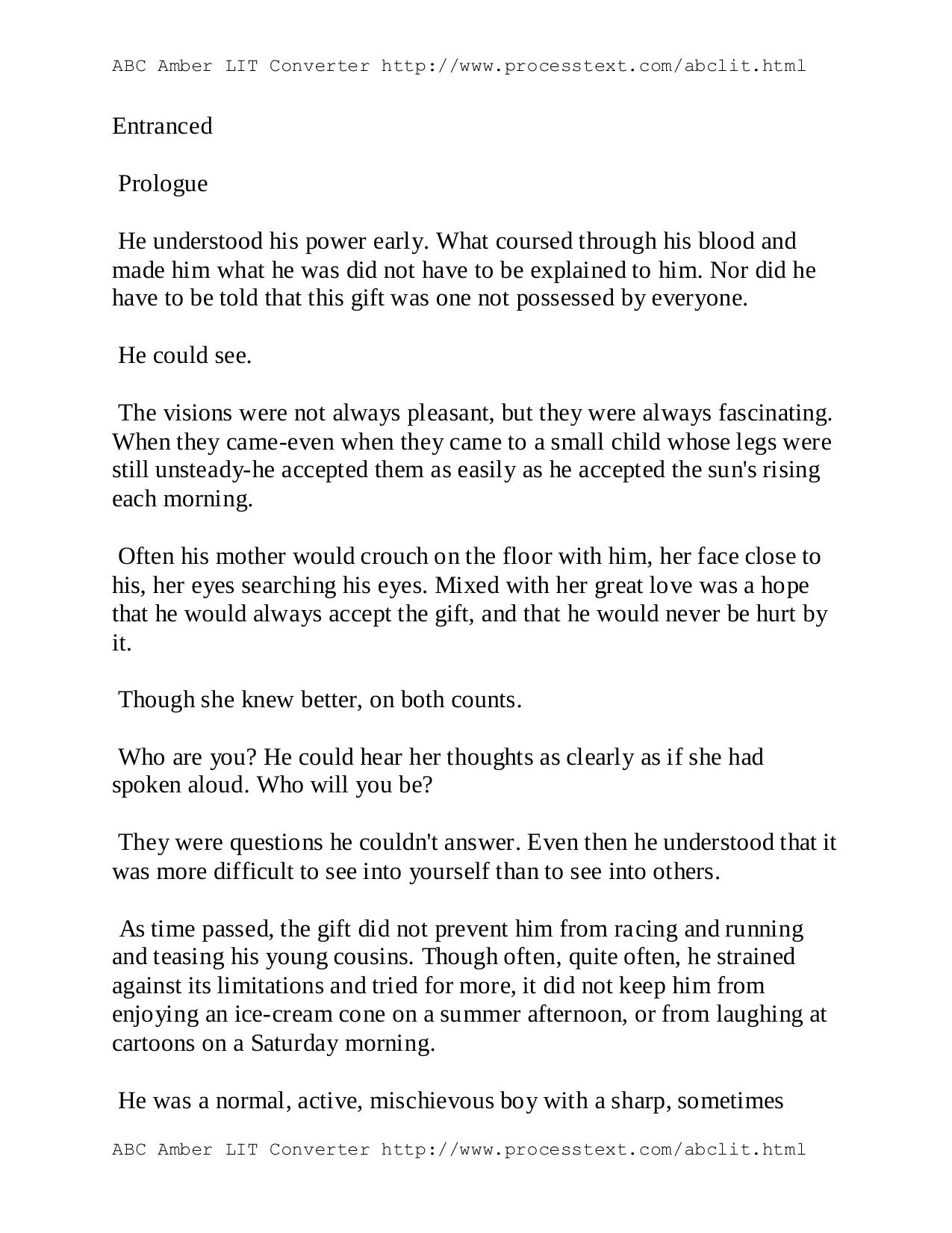 Entranced by Nora Roberts by ahoffman