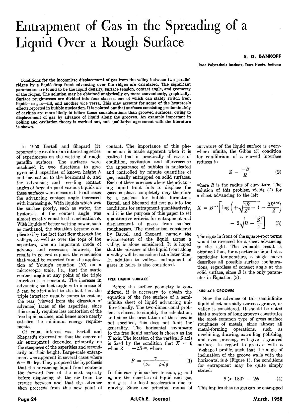 Entrapment of gas in the spreading of a liquid over a rough surface by Unknown
