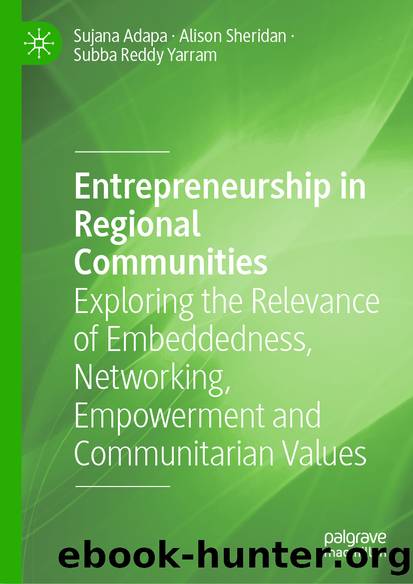 Entrepreneurship in Regional Communities by Sujana Adapa & Alison Sheridan & Subba Reddy Yarram