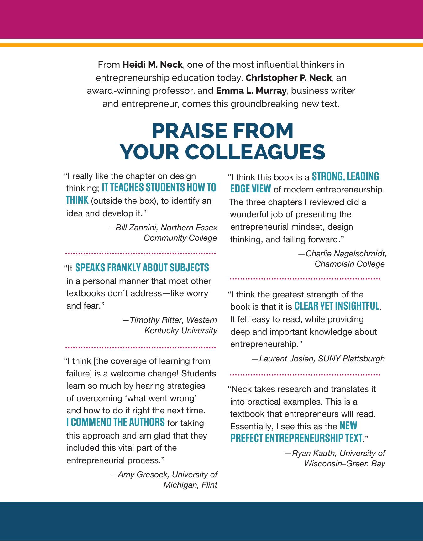 Entreprenurship - The Practice and Mindset by Heidi M. Neck Christopher P. Neck Emma L. Murray