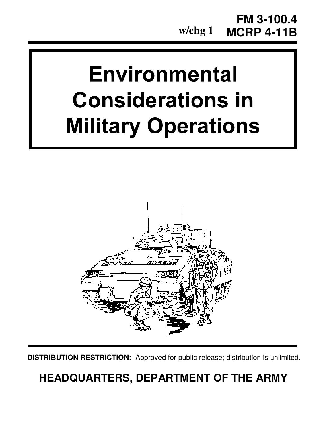 Environmental Considerations in Military Operations by MCRP 4-11B
