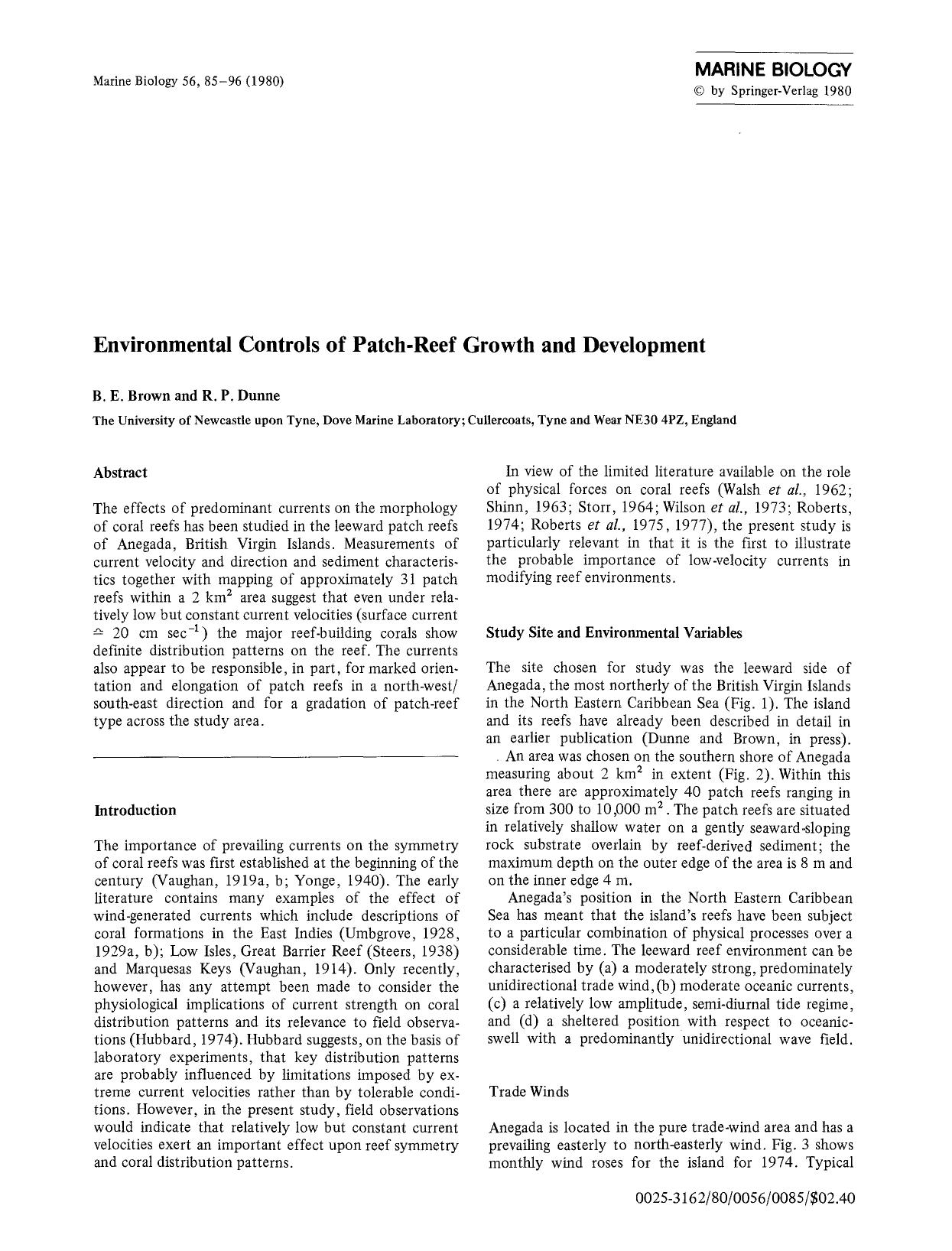 Environmental controls of patch-reef growth and development by Unknown