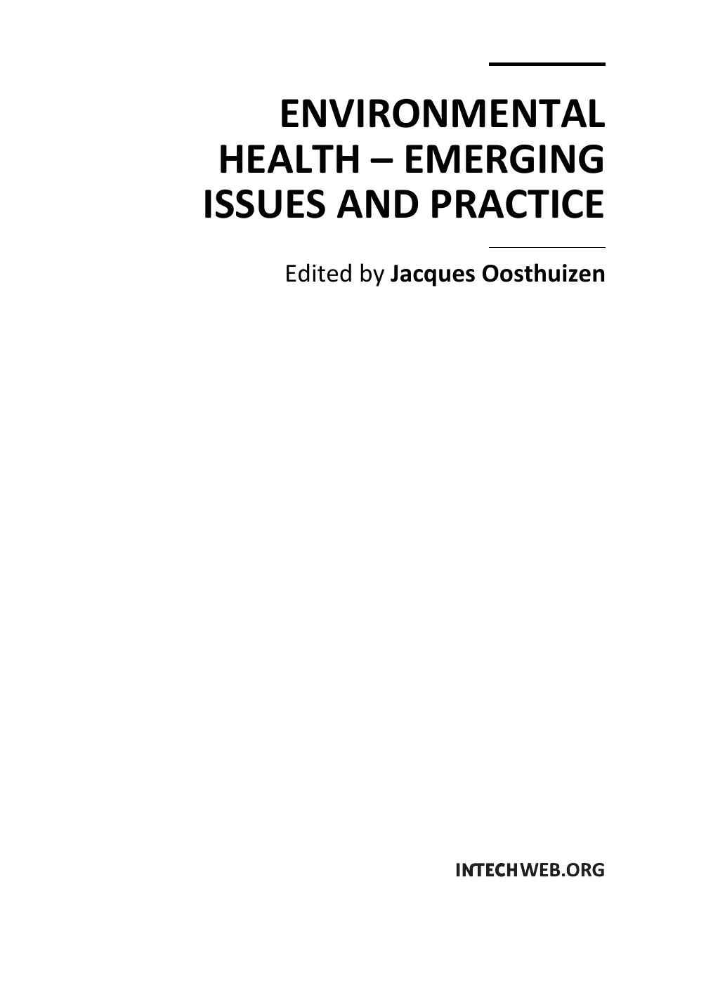Environmental health : emerging issues and practice by Jacques Oosthuizen