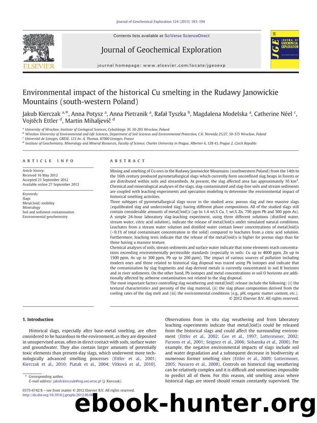 Environmental impact of the historical Cu smelting in the Rudawy Janowickie Mountains (south-western Poland) by Unknown