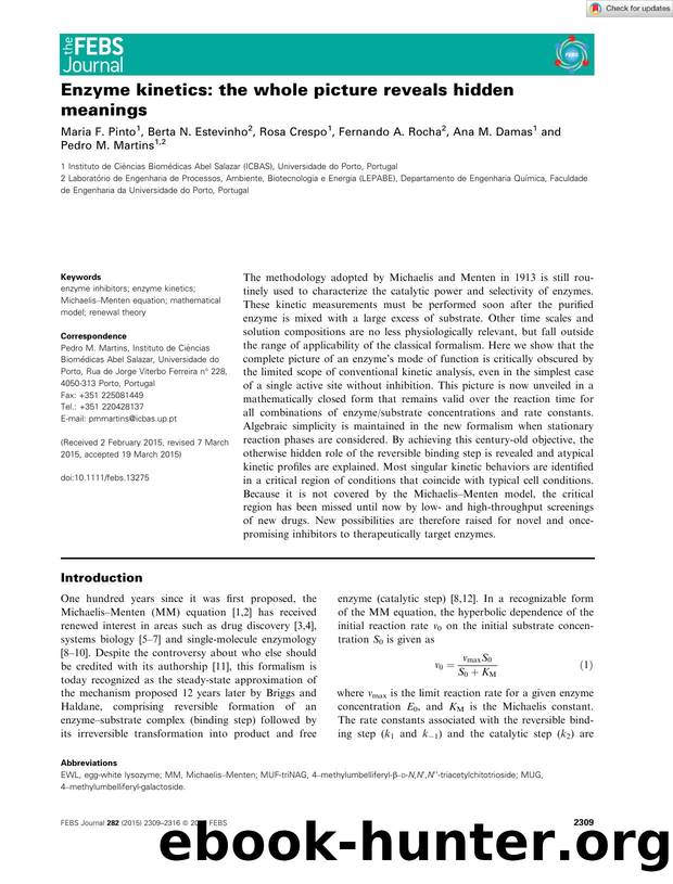 Enzyme kinetics: the whole picture reveals hidden meanings by Unknown