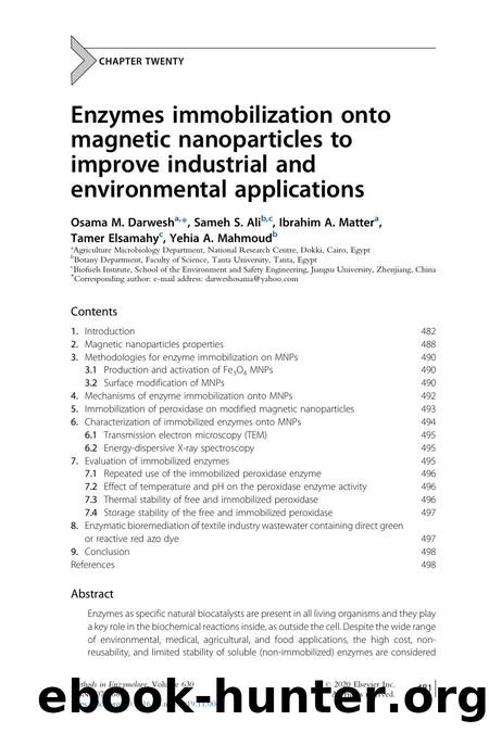 Enzymes immobilization onto magnetic nanoparticles to improve industrial and environmental applications by Osama M. Darwesh & Sameh S. Ali & Ibrahim A. Matter & Tamer Elsamahy & Yehia A. Mahmoud