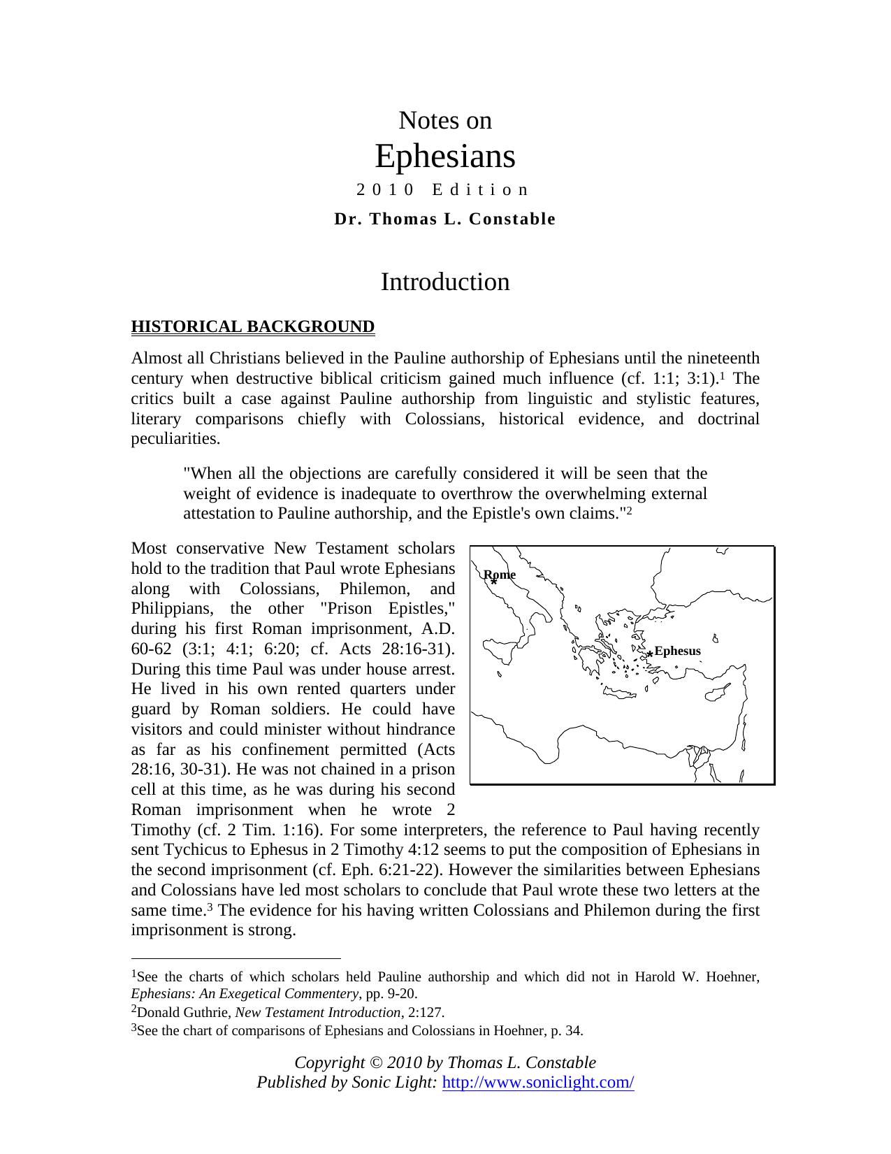 Ephesians by Dr. Thomas L. Constable