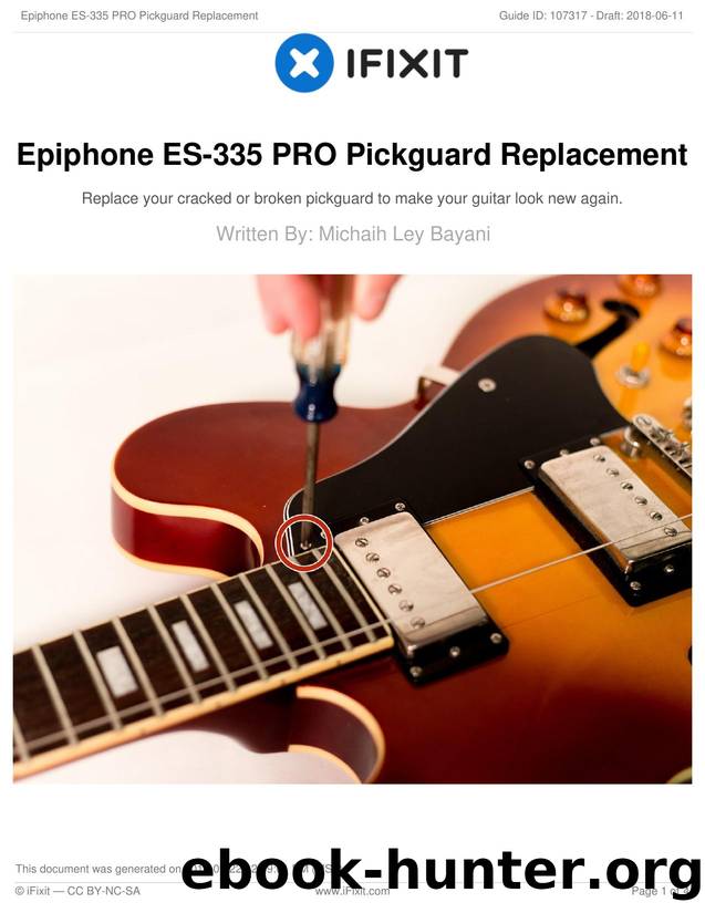 Epiphone ES-335 PRO Pickguard Replacement by Unknown