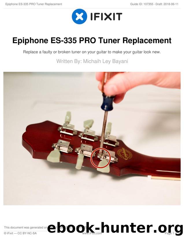 Epiphone ES-335 PRO Tuner Replacement by Unknown