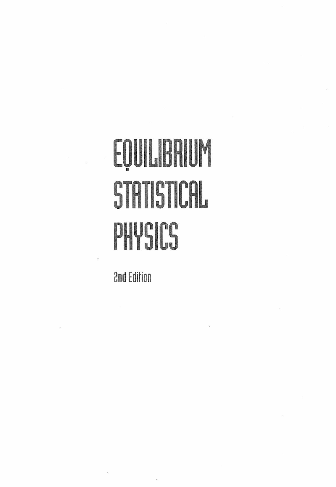 Equilibrium Statistical Physics: Solutions Manual by Michael Plischke Birger Bergersen